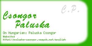 csongor paluska business card